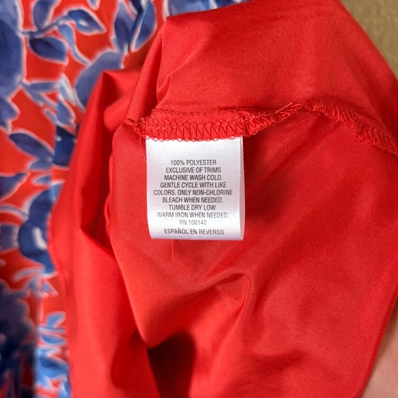 Maison Jules Blue and Red Floral Mini Dress EUC - Picture 9 of 10